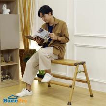 MULTIPURPOSE STEP STOOL MATALL DAT-KW2-90 2-STEP WOOD PATTERNED