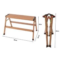 MULTIPURPOSE STEP STOOL MATALL DAT-KW2-90 2-STEP WOOD PATTERNED