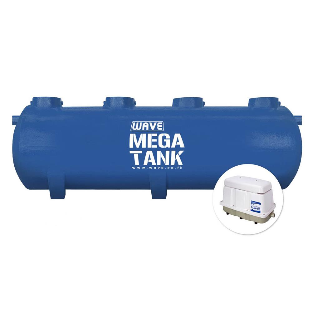 FIBERGLASS AERATED SEPTIC TANK (CAPSULE) WAVE WSA2025-25000L BLUE