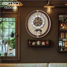 WALL CLOCK SEIKO CLOCKS MELODY QXM291B 17.4X15.9IN BROWN
